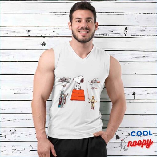 Wondrous Snoopy Star Wars Movie T Shirt 3