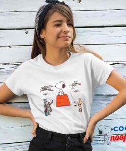 Wondrous Snoopy Star Wars Movie T Shirt 4