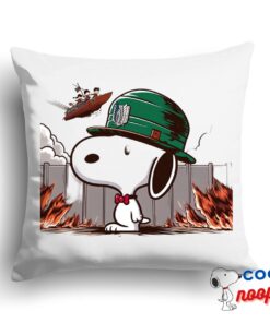 Adorable Snoopy Attack On Titan Square Pillow 1