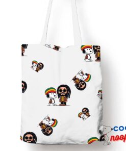 Adorable Snoopy Bob Marley Tote Bag 1