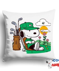 Adorable Snoopy Golf Square Pillow 1