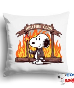 Adorable Snoopy Hellfire Club Square Pillow 1