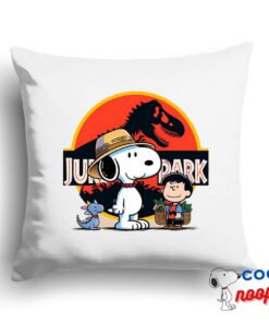 Adorable Snoopy Jurassic Park Square Pillow 1