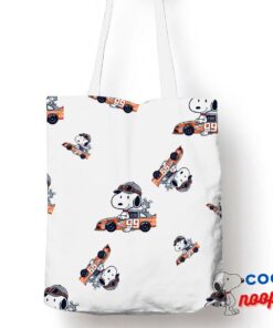 Adorable Snoopy Nascar Tote Bag 1