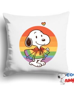 Adorable Snoopy Pride Symbol Square Pillow 1