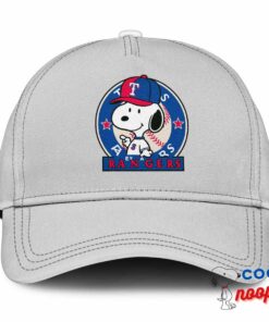 Adorable Snoopy Texas Rangers Logo Hat 3