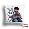 Affordable Snoopy Bad Bunny Rapper Square Pillow 1