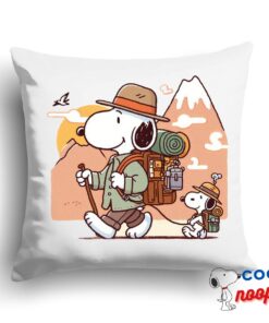 Affordable Snoopy Hiking Square Pillow 1