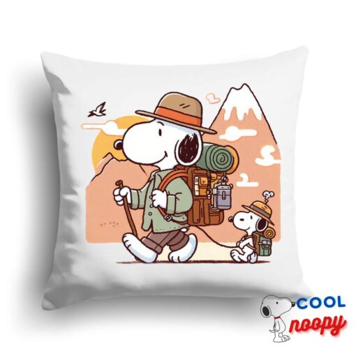 Affordable Snoopy Hiking Square Pillow 1