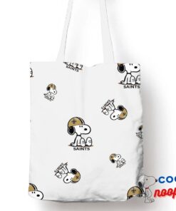 Affordable Snoopy New Orleans Saints Logo Tote Bag 1