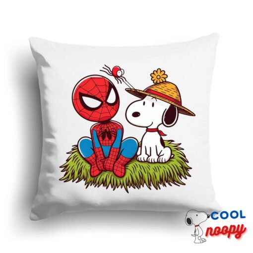 Affordable Snoopy Spiderman Square Pillow 1
