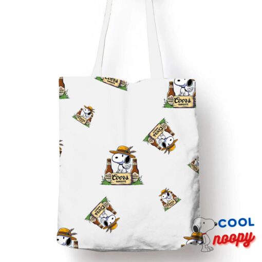 Alluring Snoopy Coors Banquet Logo Tote Bag 1