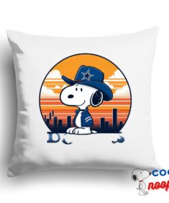 Alluring Snoopy Dallas Cowboys Logo Square Pillow 1