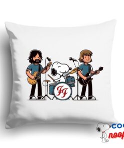 Alluring Snoopy Foo Fighters Rock Band Square Pillow 1