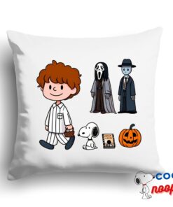Alluring Snoopy Horror Movies Square Pillow 1