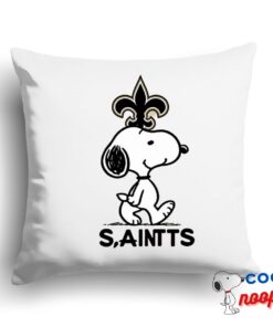 Alluring Snoopy New Orleans Saints Logo Square Pillow 1
