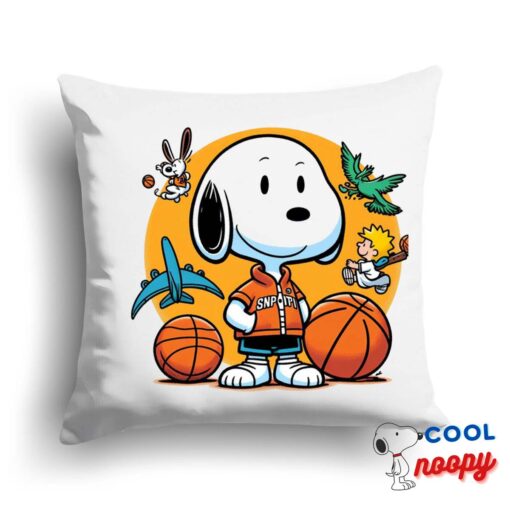 Amazing Snoopy Basketball Square Pillow 1