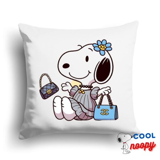 Amazing Snoopy Chanel Square Pillow 1