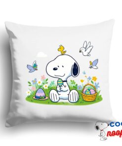 Amazing Snoopy Easter Square Pillow 1