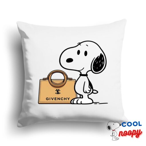 Amazing Snoopy Givenchy Logo Square Pillow 1
