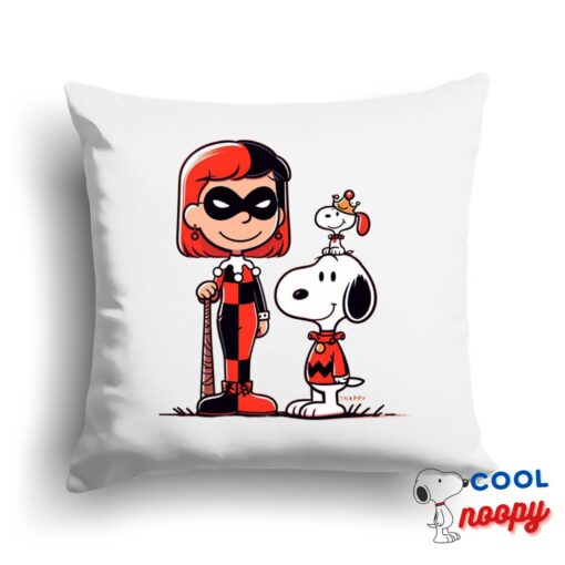 Amazing Snoopy Harley Quinn Square Pillow 1