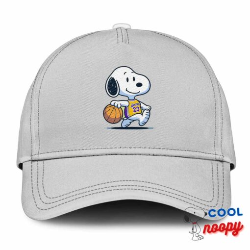 Amazing Snoopy Los Angeles Lakers Logo Hat 3