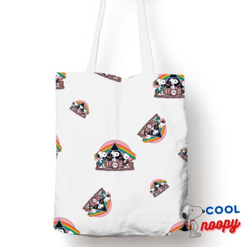 Amazing Snoopy Pink Floyd Rock Band Tote Bag 1