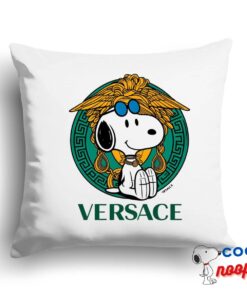 Amazing Snoopy Versace Logo Square Pillow 1