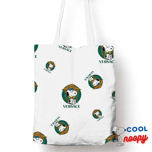 Amazing Snoopy Versace Logo Tote Bag 1