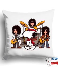 Astonishing Snoopy Aerosmith Rock Band Square Pillow 1