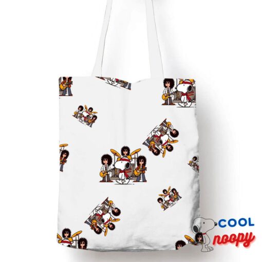 Astonishing Snoopy Aerosmith Rock Band Tote Bag 1