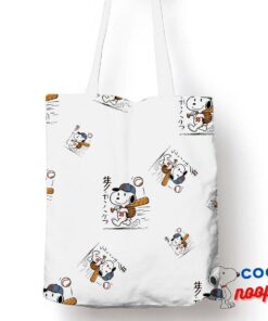 Astonishing Snoopy Baseball Tote Bag 1