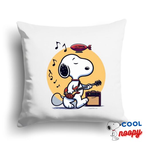 Astonishing Snoopy Led Zeppelin Square Pillow 1