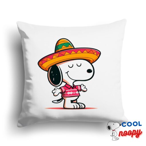 Astonishing Snoopy Mexican Square Pillow 1