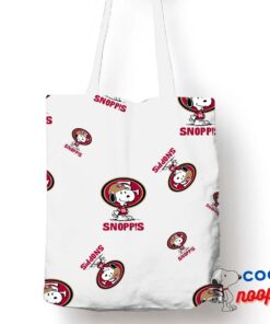 Astonishing Snoopy San Francisco 49ers Logo Tote Bag 1