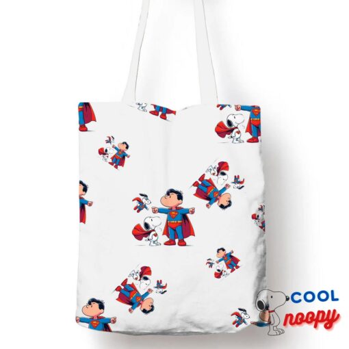 Astonishing Snoopy Superman Tote Bag 1