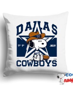 Attractive Snoopy Dallas Cowboys Logo Square Pillow 1
