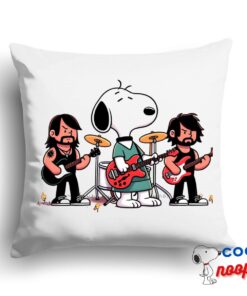 Attractive Snoopy Foo Fighters Rock Band Square Pillow 1