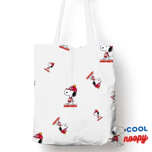 Attractive Snoopy Kansas City Chiefs Logo Tote Bag 1