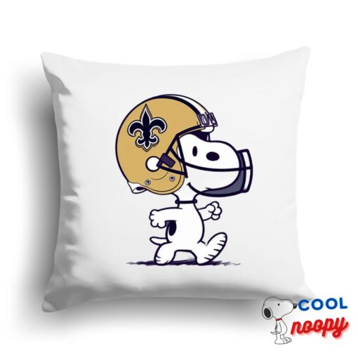 Attractive Snoopy New Orleans Saints Logo Square Pillow 1