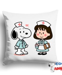 Attractive Snoopy Nurse Square Pillow 1