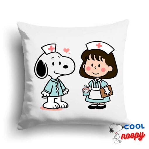 Attractive Snoopy Nurse Square Pillow 1
