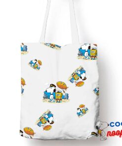 Attractive Snoopy Spongebob Movie Tote Bag 1