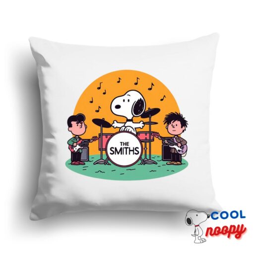 Attractive Snoopy The Smiths Rock Band Square Pillow 1
