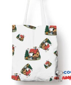 Awe Inspiring Snoopy Camping Tote Bag 1