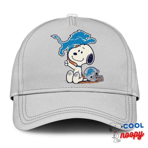 Awe Inspiring Snoopy Detroit Lions Logo Hat 3