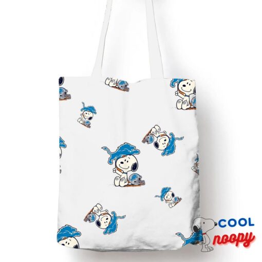 Awe Inspiring Snoopy Detroit Lions Logo Tote Bag 1