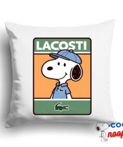 Awe Inspiring Snoopy Lacoste Square Pillow 1