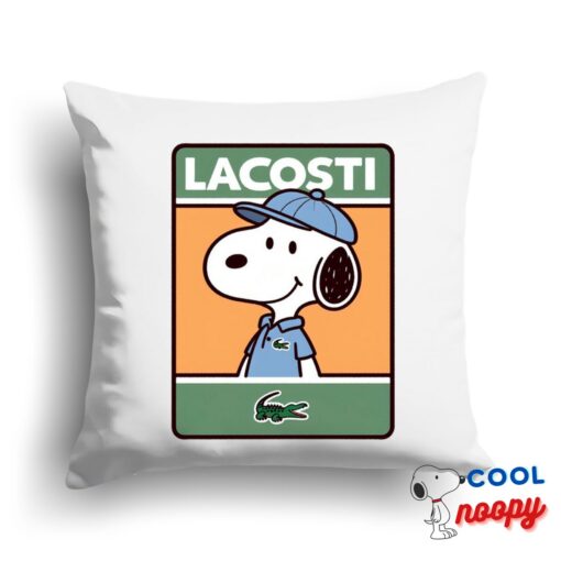 Awe Inspiring Snoopy Lacoste Square Pillow 1