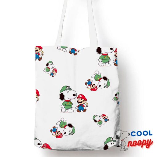 Awe Inspiring Snoopy Super Mario Tote Bag 1